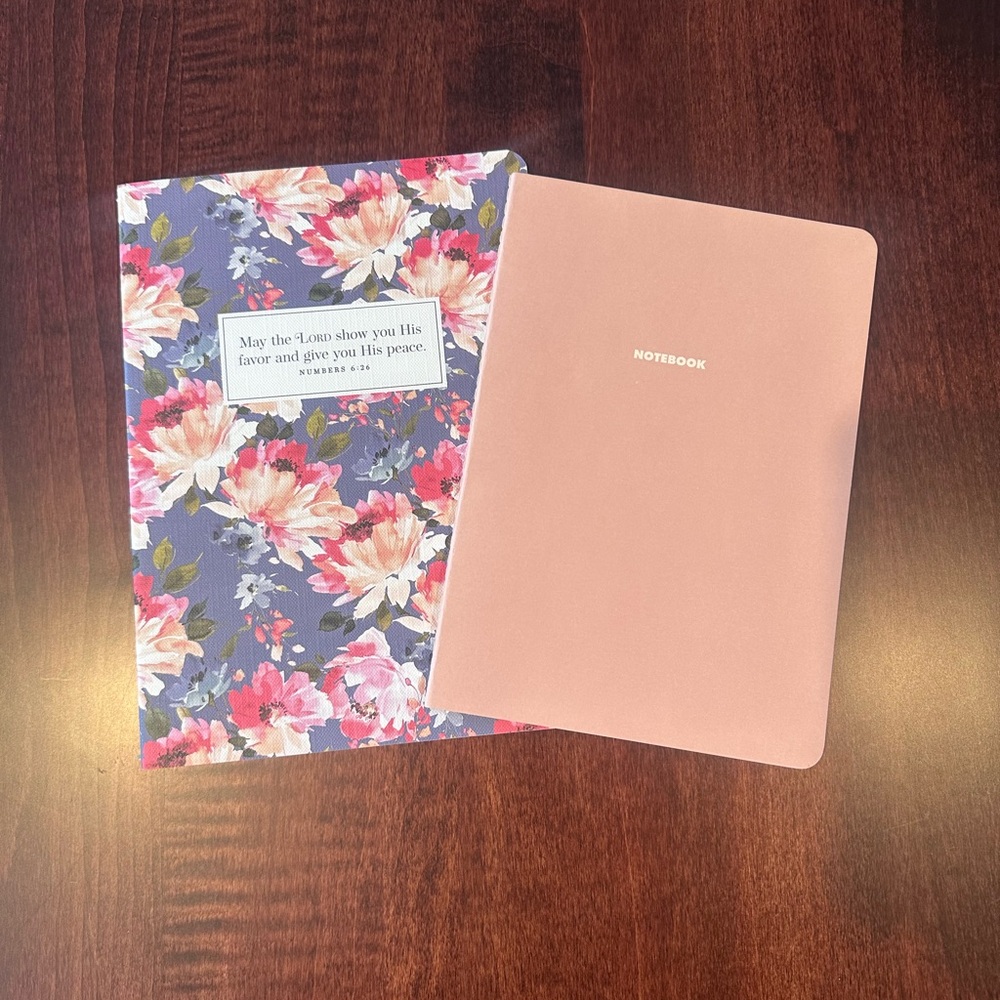 Floral and Peach Notebooks